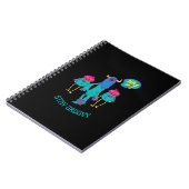 Blijf overal groovy, grappig kinder op school notitieboek (Linkerzijde)