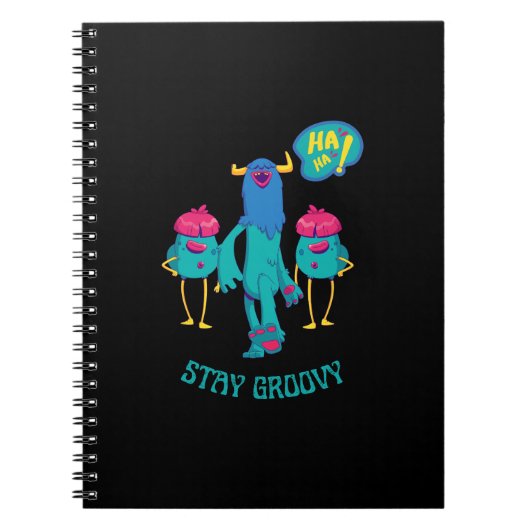Blijf overal groovy, grappig kinder op school notitieboek (Voorkant)