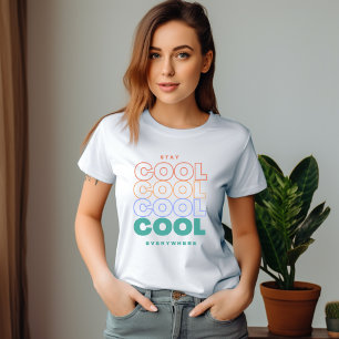 Blijf overal koel - minimalistisch trendy design t-shirt