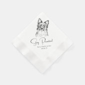 Blijf passief aangepaste huisdier cocktail servett servet (Hoek)