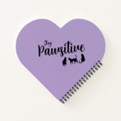 Blijf passief zwarte kat notitieboek (Achterkant)