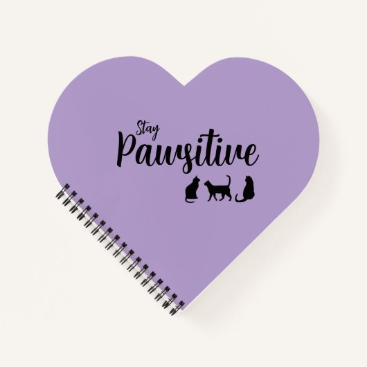 Blijf passief zwarte kat notitieboek (Voorkant)