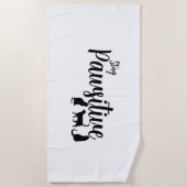 Blijf passief zwarte kat strandlaken (Voorkant)