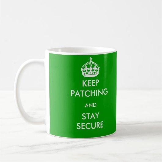 Blijf patches en blijf veilig Mok (Links)