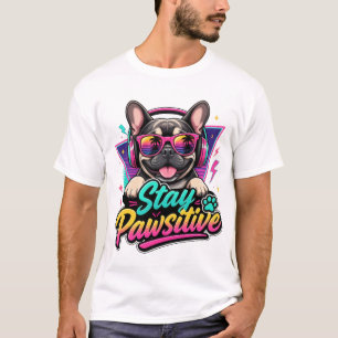 Blijf Pawsitief Frans Bulldog T-Shirt