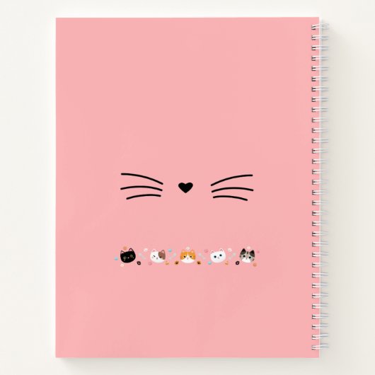 Blijf Pawsitive Schattige Pet Puns Notitieboek (Achterkant)