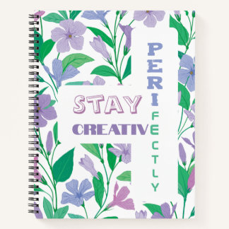 Blijf Peri-fect Creatief Maagdenpalm Bloemenpatroo Notitieboek