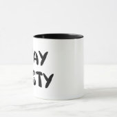 Blijf pittige aanmoediging mok (Midden)