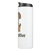 Blijf pootgevoelig - Schattige hondenontwerp met P Thermosbeker (Geroteerd rechts)