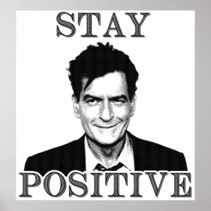 Blijf positief Charlie Sheen Poster