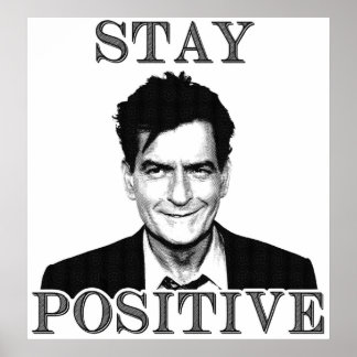 Blijf positief Charlie Sheen Poster