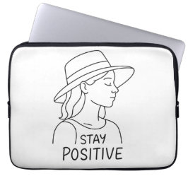Blijf positief en straal optimisme en kracht uit laptop sleeve