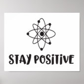 Blijf positief Funny Scientific Positivity Poster (Voorkant)