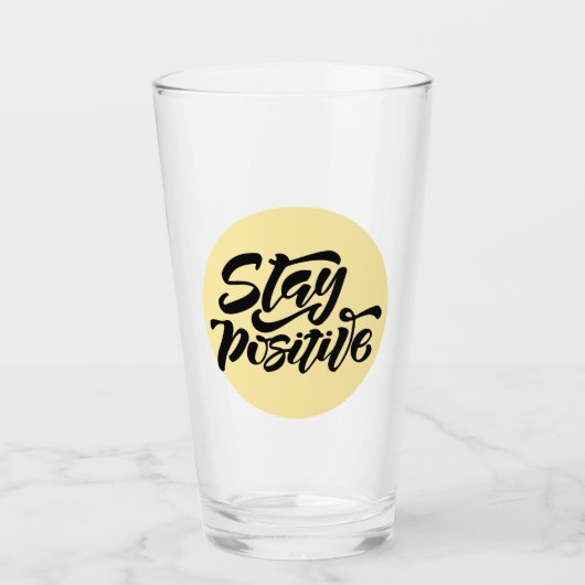 Blijf positief geel glas (Voorkant)