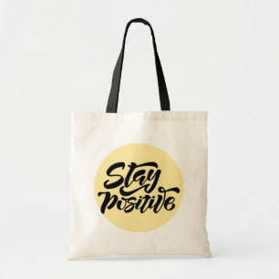 Blijf positief geel tote bag