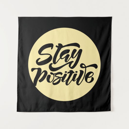 Blijf positief geel wandkleed (Voorkant)