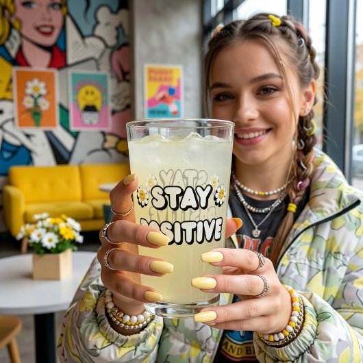 Blijf Positief Glas