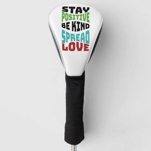 Blijf Positief Golfheadcover (Voorkant)