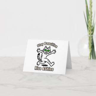 Blijf Positief Kat Bedankkaart