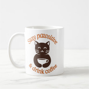 Blijf positief Kat Koffie Design Koffiemok