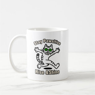 Blijf Positief Kat Koffiemok