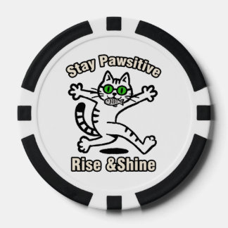 Blijf Positief Kat Poker Chips