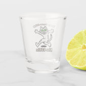 Blijf Positief Kat Shot Glas (Achterkant)