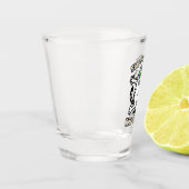 Blijf Positief Kat Shot Glas (Links)