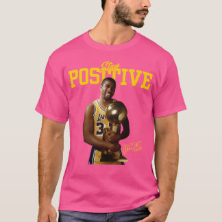 Blijf positief Magic Johnson Handtekening T-shirt