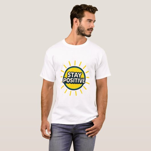Blijf positief Motivatie offerte T-shirt (Voorkant volledig)