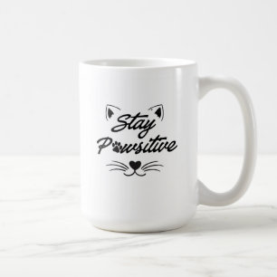 Blijf Positief Motiverende Kattenliefhebber Mok