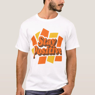 Blijf positief Retro Groovy T-shirt | motief