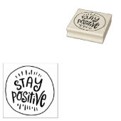 Blijf Positief Rubberstempel (Gestempeld)