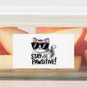 Blijf positief! Schattige Cat Sticker Pack – Set v (Aangebracht)