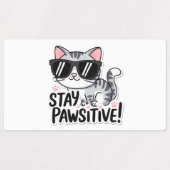 Blijf positief! Schattige Cat Sticker Pack – Set v (Design 2)