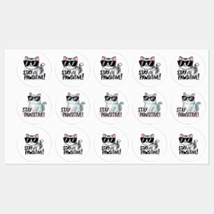 Blijf positief! Schattigee Cat Sticker – Fun en En