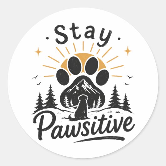 Blijf Positief Sticker (Voorkant)