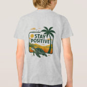 Blijf positief Tide Hoodie Tri-Blend Shirt (Achterkant)