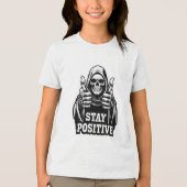 Blijf positief Tri-Blend shirt (Voorkant)