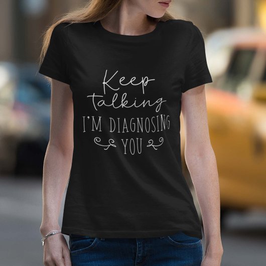 Blijf praten ik stel je voor t-shirt