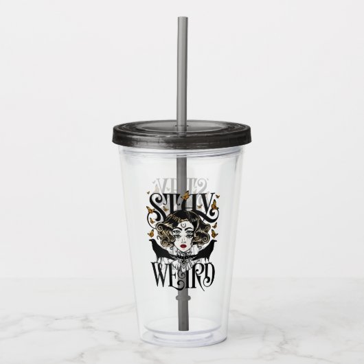 Blijf Raar Acryl Drinkbeker (Voorkant)