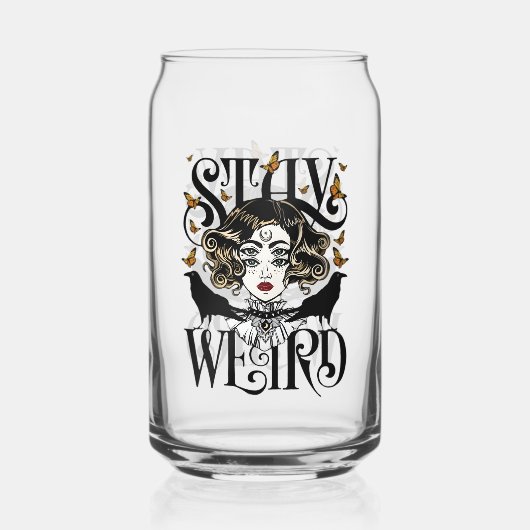 Blijf Raar Blikvorm Glas (Voorkant)