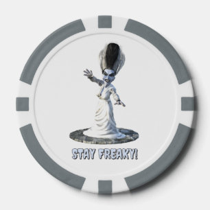 Blijf raar! Bruid van Frankenstein Poker Chips
