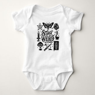 Blijf Raar Gothic Baby Tarot Kristallen Heks Romper