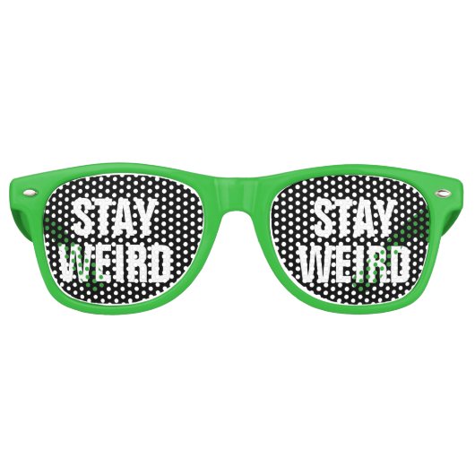 BLIJF RAAR grappig feest tinten koele zonnebril (Voorkant)