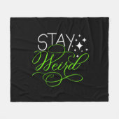 Blijf raar kosmisch eigenzinnig Motivatie citaat Fleece Deken (Voorkant (Horizontaal))