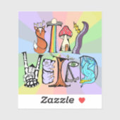 Blijf raar vinyl Sticker (Vel)