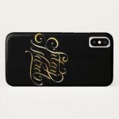 Blijf raar zwart goud, gestroomlijnd koel Case-Mate iPhone case (Achterkant (horizontaal))