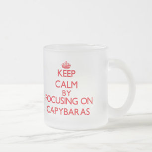 Blijf rustig door te focussen op Capybaras Matglas Koffiemok
