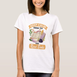 Blijf rustig Drink drinken en lees een boek T-shirt